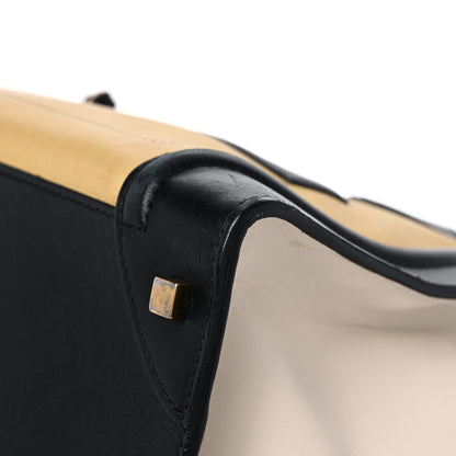 Celine Velluto Calfskin Tri-Color Mini Luggage Vanilla 8 of 37