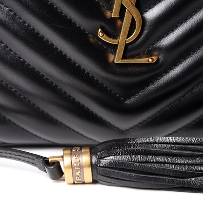 Saint Laurent Calfskin Matelasse Monogram Lou Camera Bag Black 11 of 12