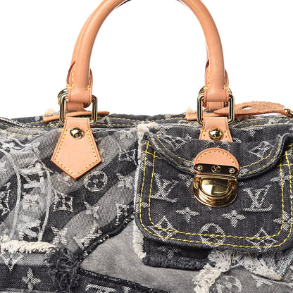 Louis Vuitton Denim Patchwork Speedy 30 Grey 10 of 10