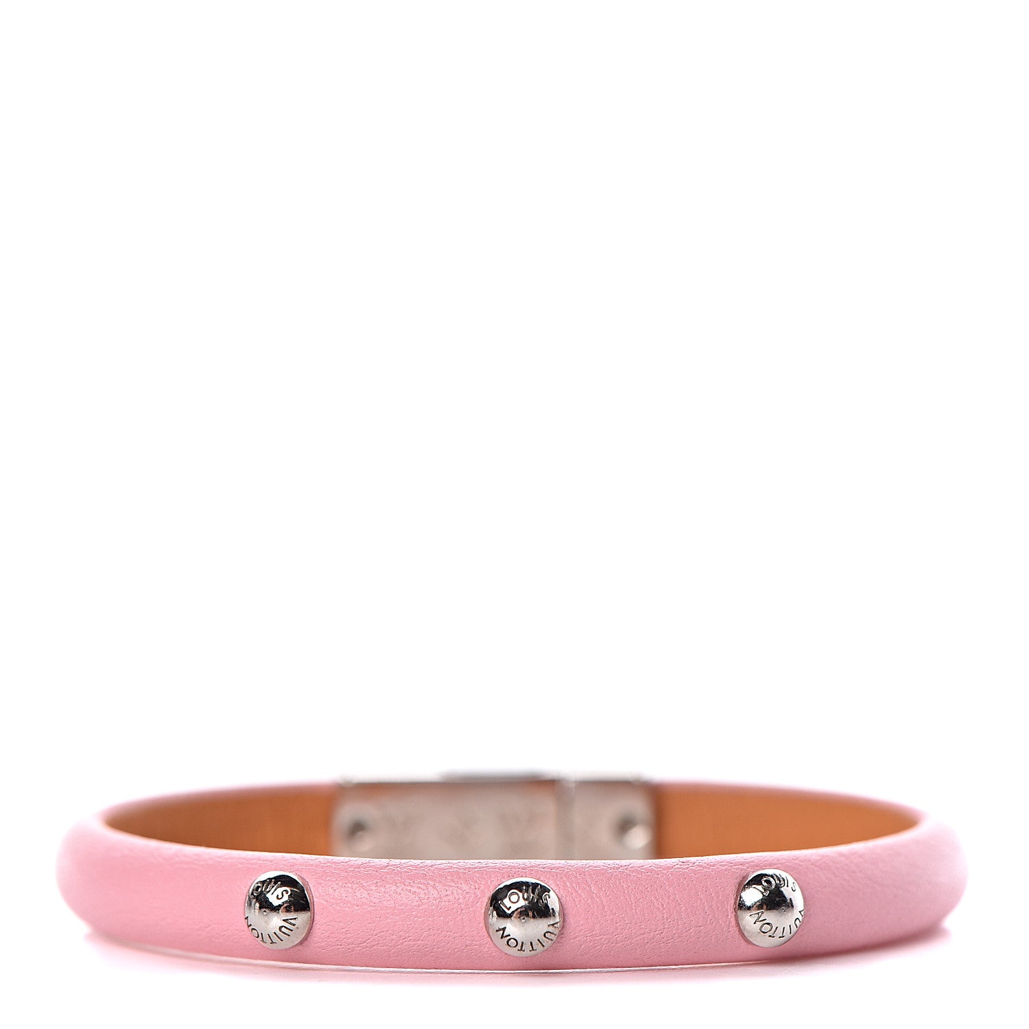 Louis Vuitton Calfskin Yummy LV Bracelet 17 Pink 1 of 7