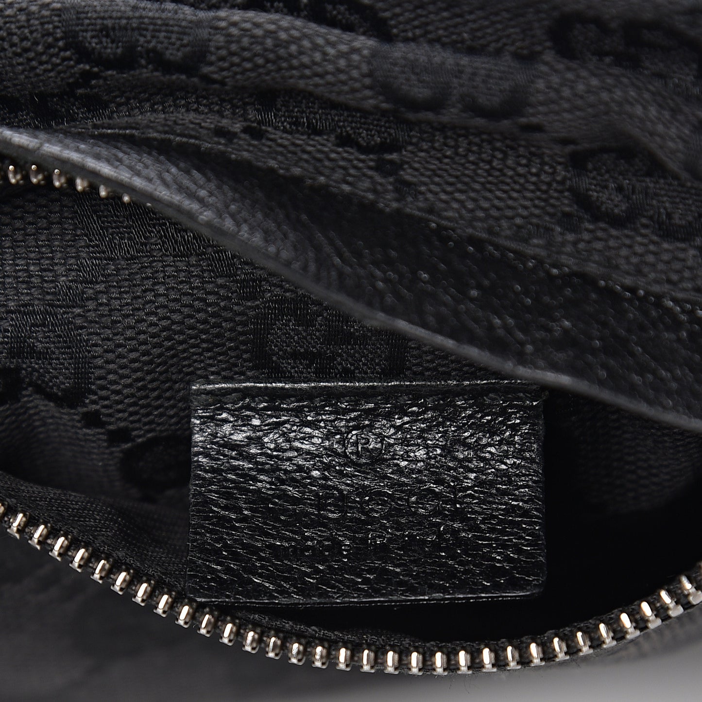 GG Monogram Double Pocket Belt Bag Black