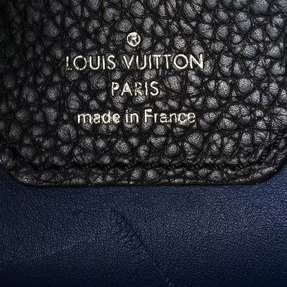 Louis Vuitton Taurillon Flower Capucines PM Black Blue 5 of 9