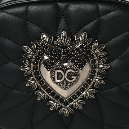 Dolce & Gabbana Smooth Calfskin Mini Devotion Camera Bag Black 7 of 9