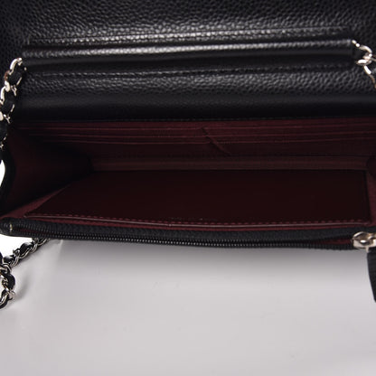 Chanel Caviar Quilted Wallet On Chain WOC Black 5 of 9