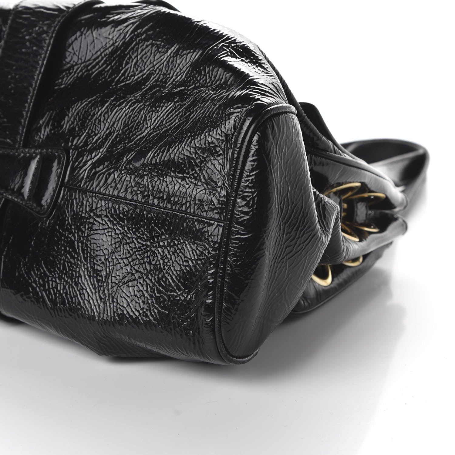 Jimmy Choo Crushed Patent Riki Bag Black 7 of 10