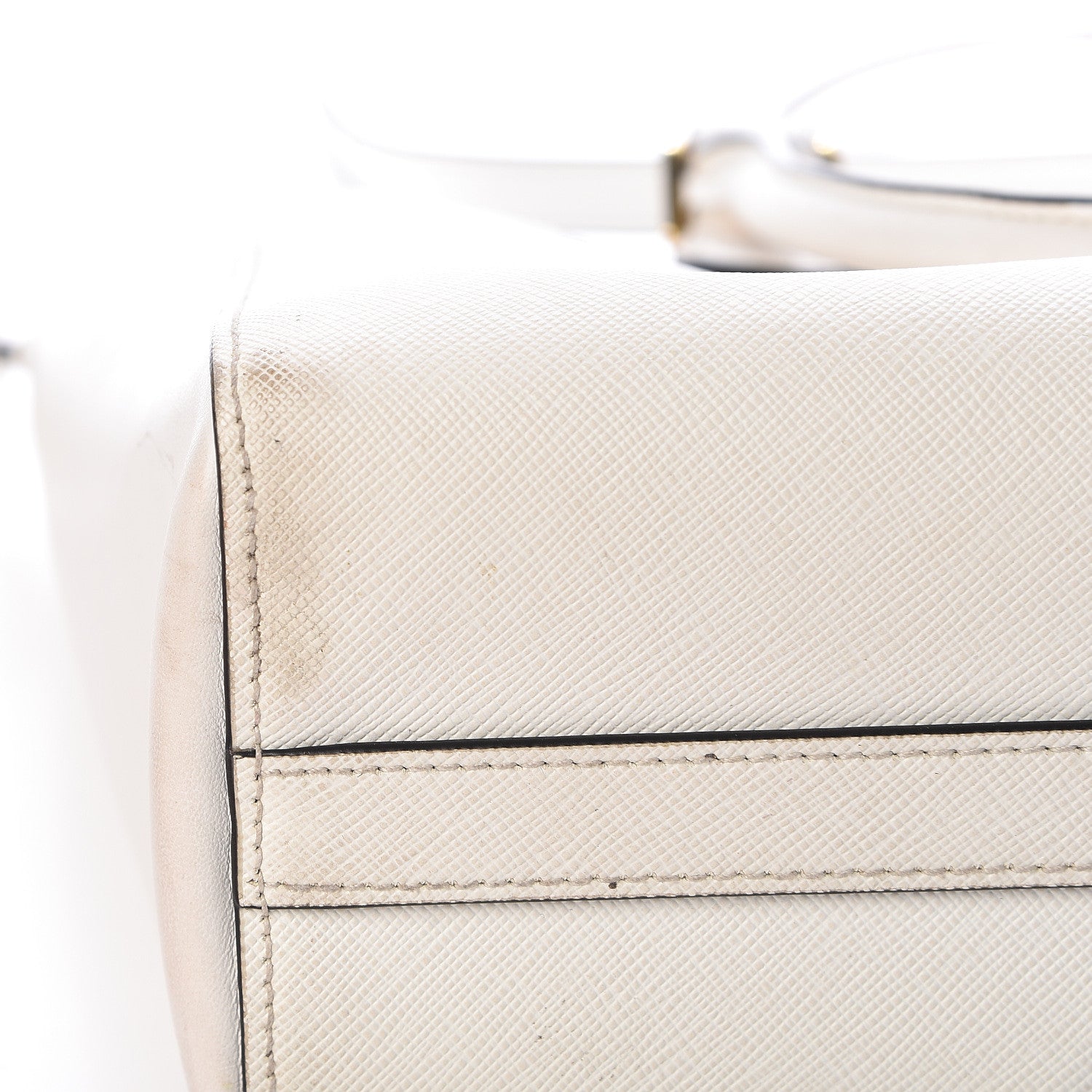 Prada Saffiano Soft Calfskin Zippered Tote White 19 of 21
