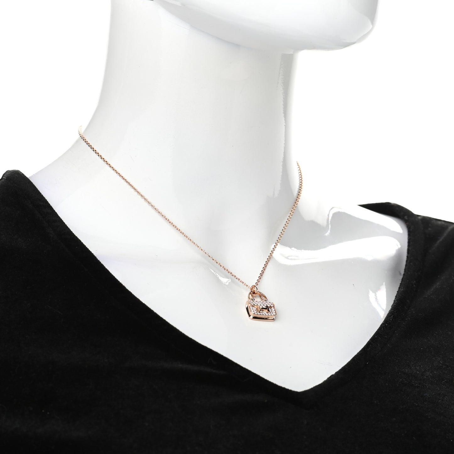 18K Rose Gold Diamond Constance Amulettes Pendant Necklace