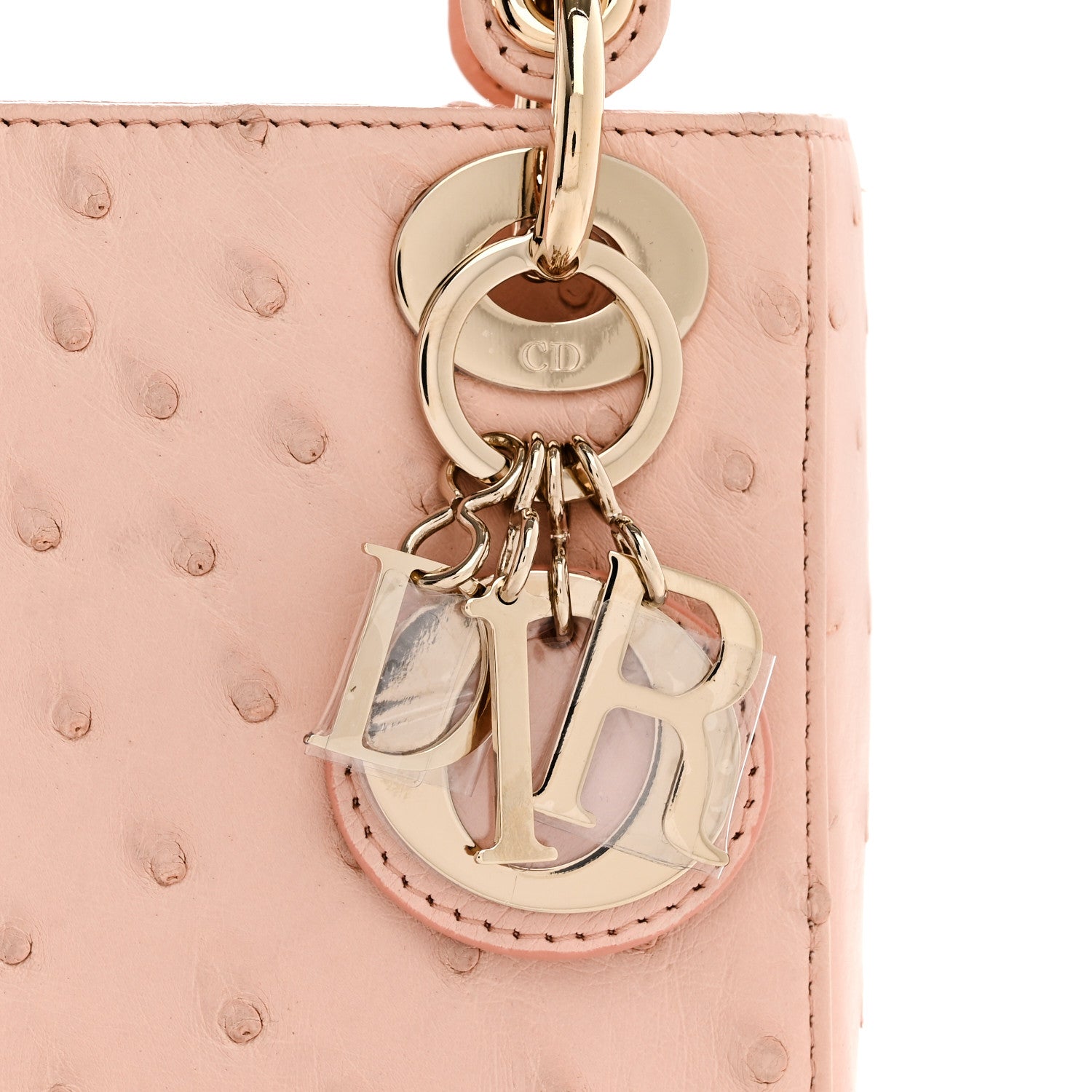 Christian Dior Ostrich Mini Lady Dior Light Pink 1940475