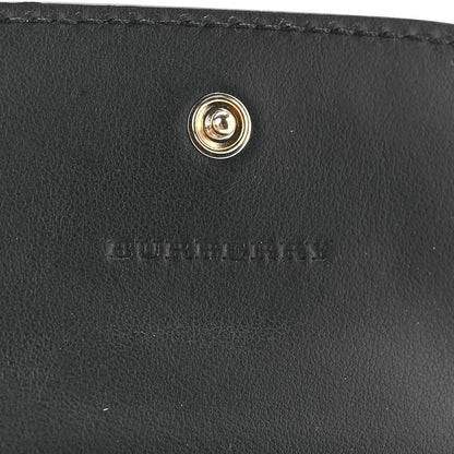 Burberry Soft Grain Calfskin Haymarket Check Mayfield Card Case Black 9 of 12