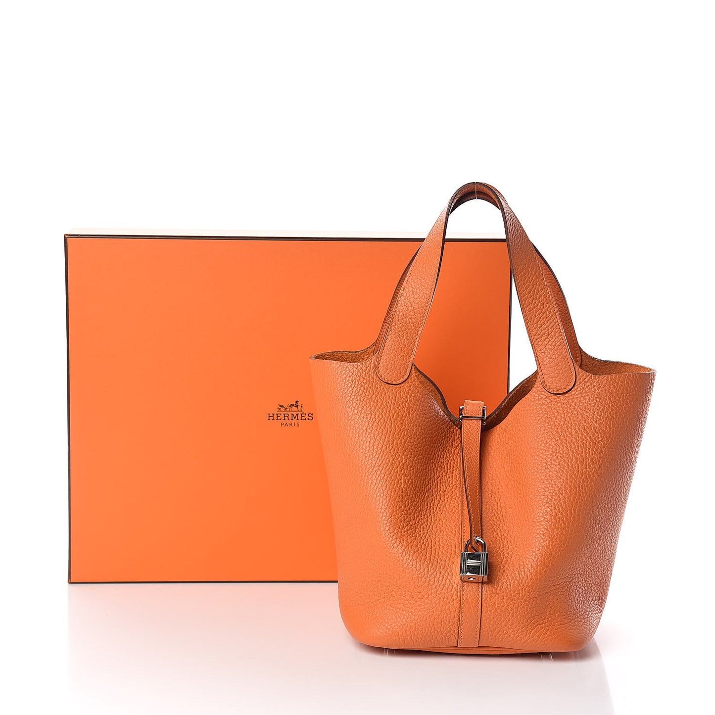 Taurillon Clemence Picotin Lock 22 MM Orange