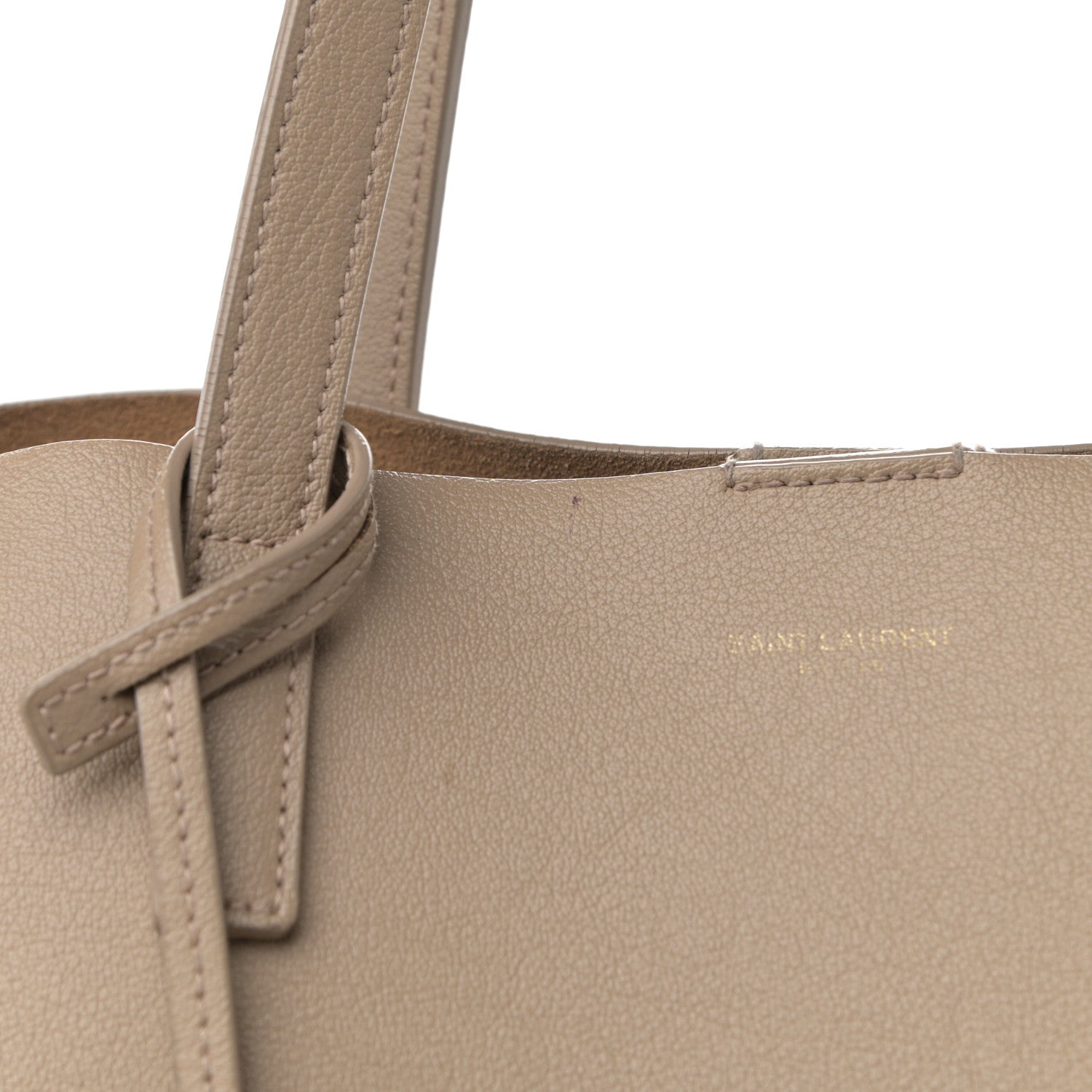 Saint Laurent Calfskin Large Shopping Tote Dark Beige 16 of 16