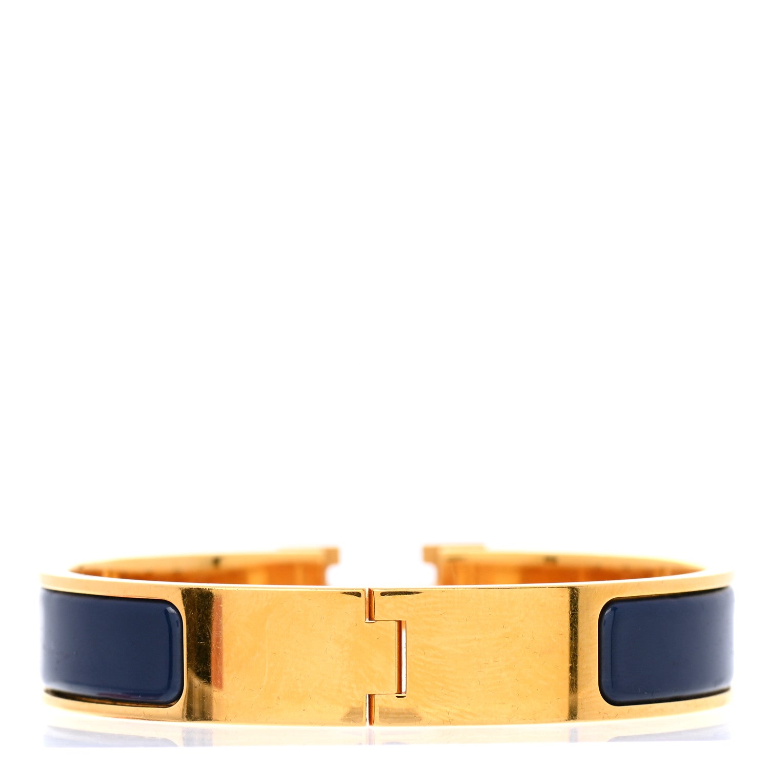 Hermes Enamel Narrow Clic Clac H Bracelet PM Indigo 3 of 5