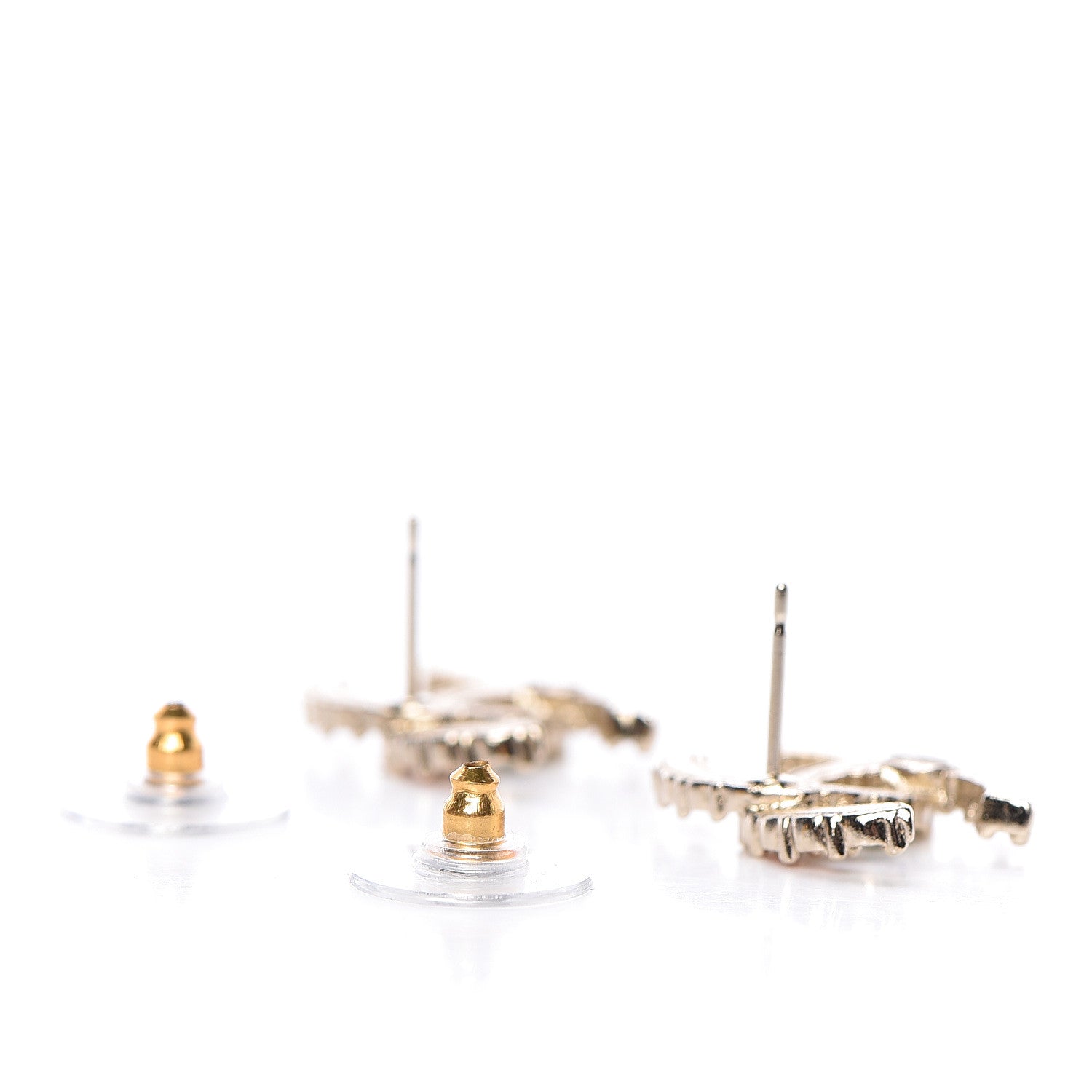 Chanel Crystal Over The Rainbow CC Earrings Gold Multicolor 3 of 5