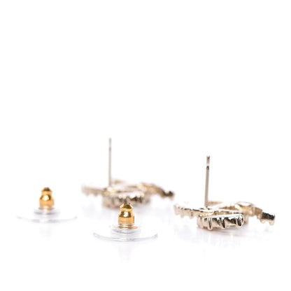 Chanel Crystal Over The Rainbow CC Earrings Gold Multicolor 3 of 5
