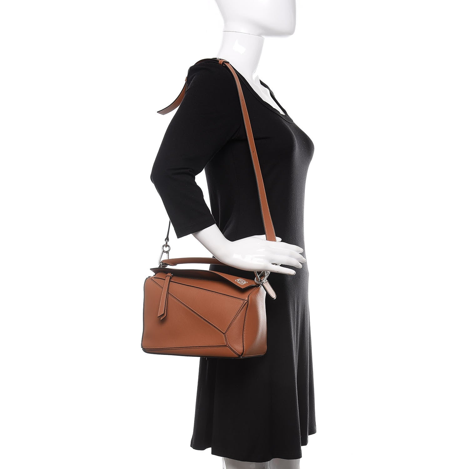 Loewe Calfskin Small Puzzle Bag Tan 2 of 8