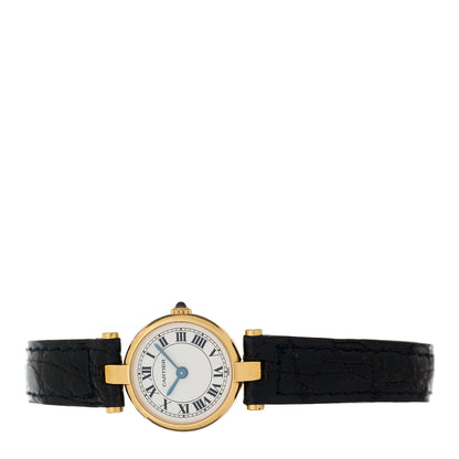 Cartier 18K Yellow Gold Alligator 26mm Vendome Quartz Watch 2 of 5