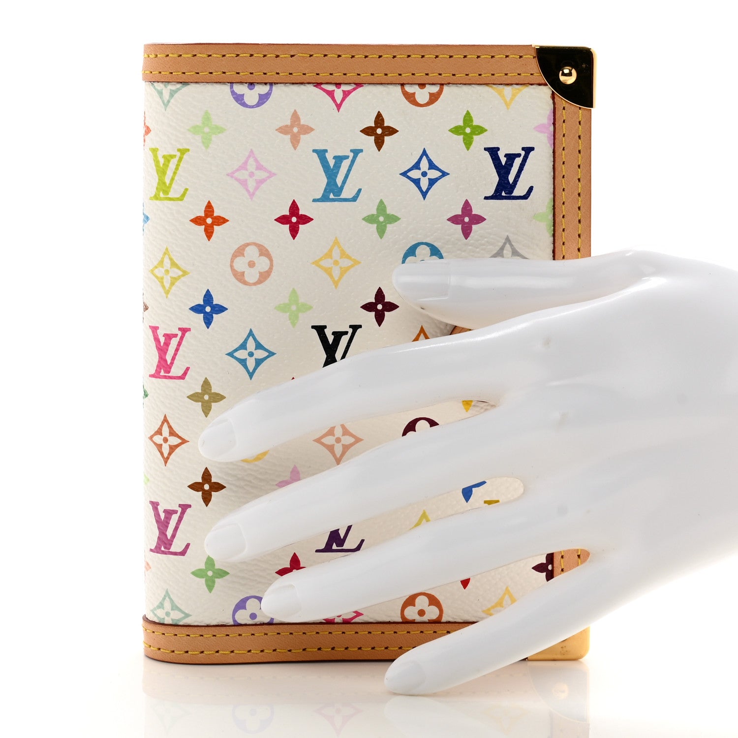 Louis Vuitton Monogram Multicolor Small Ring Agenda Cover White 2 of 6