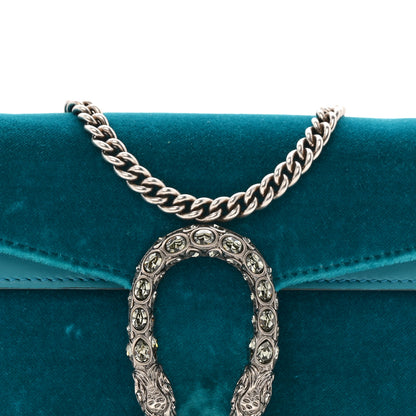 Gucci Velvet Super Mini Dionysus Shoulder Bag Pavone Cyan 7 of 11