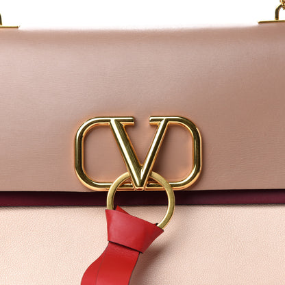 Valentino Garavani Smooth Calfskin Medium VRing Shoulder Bag Rose Cannelle Light Ivory Cerise 10 of 10