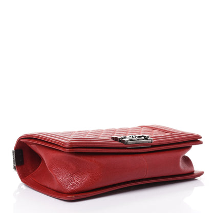 Chanel Caviar Quilted Medium Boy Flap Red 3 of 4