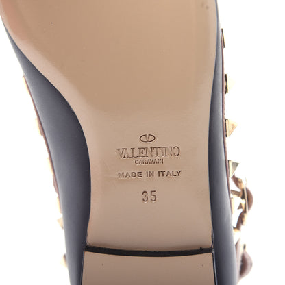 Valentino Garavani Nappa Rockstud Cage Ballerina Flats 35 Black Poudre 9 of 11