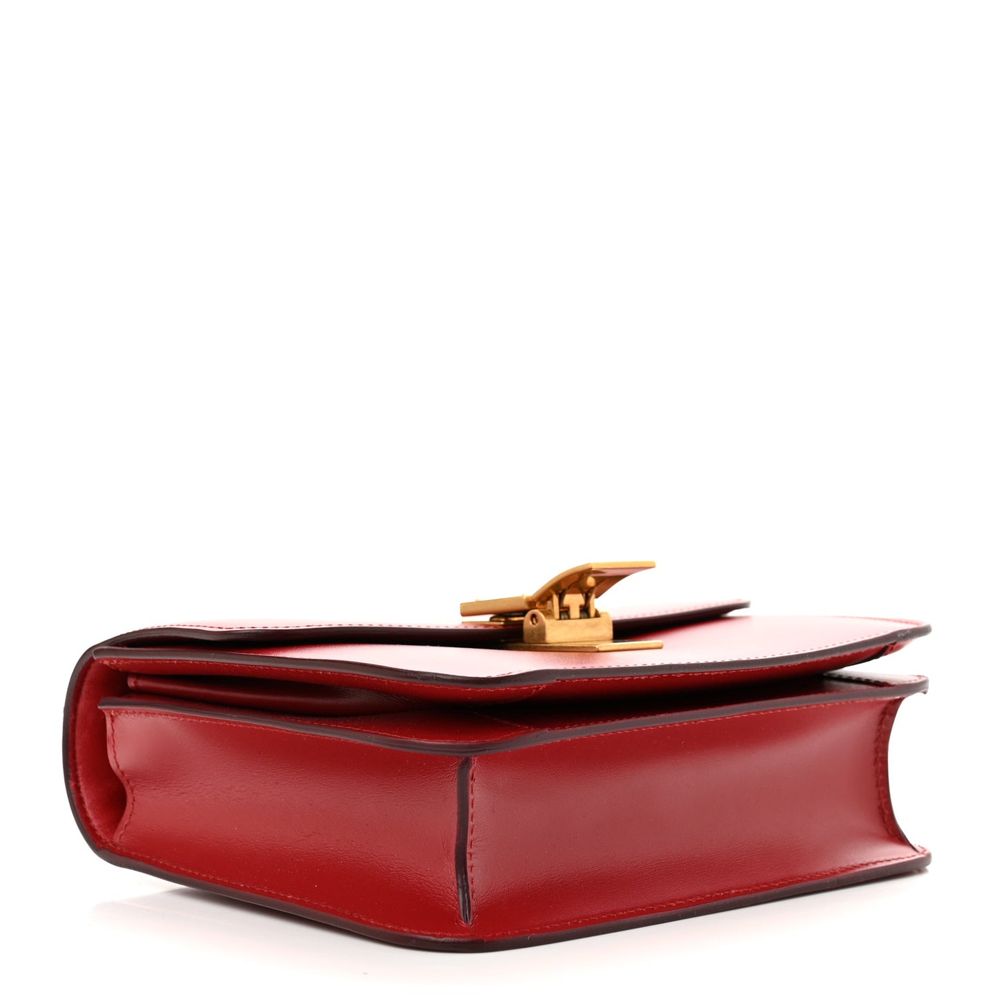 Box Calfskin Teen Classic Box Flap Bag Red