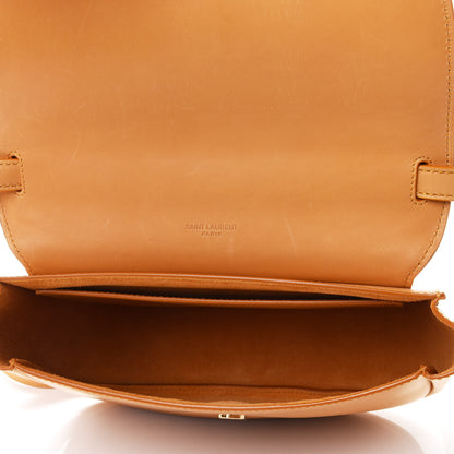 Saint Laurent Smooth Calfskin Monogram Medium Kaia Satchel Yellow 4 of 4