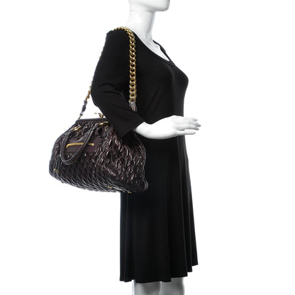 Marc Jacobs Calfskin Quilted Stam Plum 2 of 14