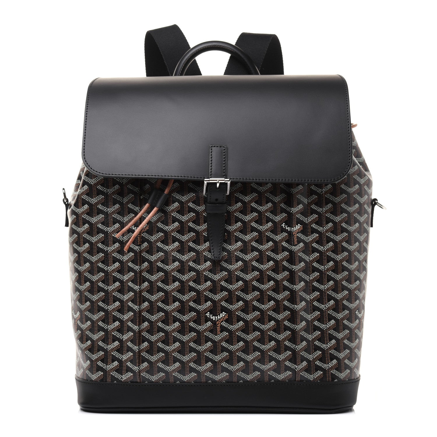 Goyard Goyardine Calfskin Alpin MM Backpack Black 1 of 15