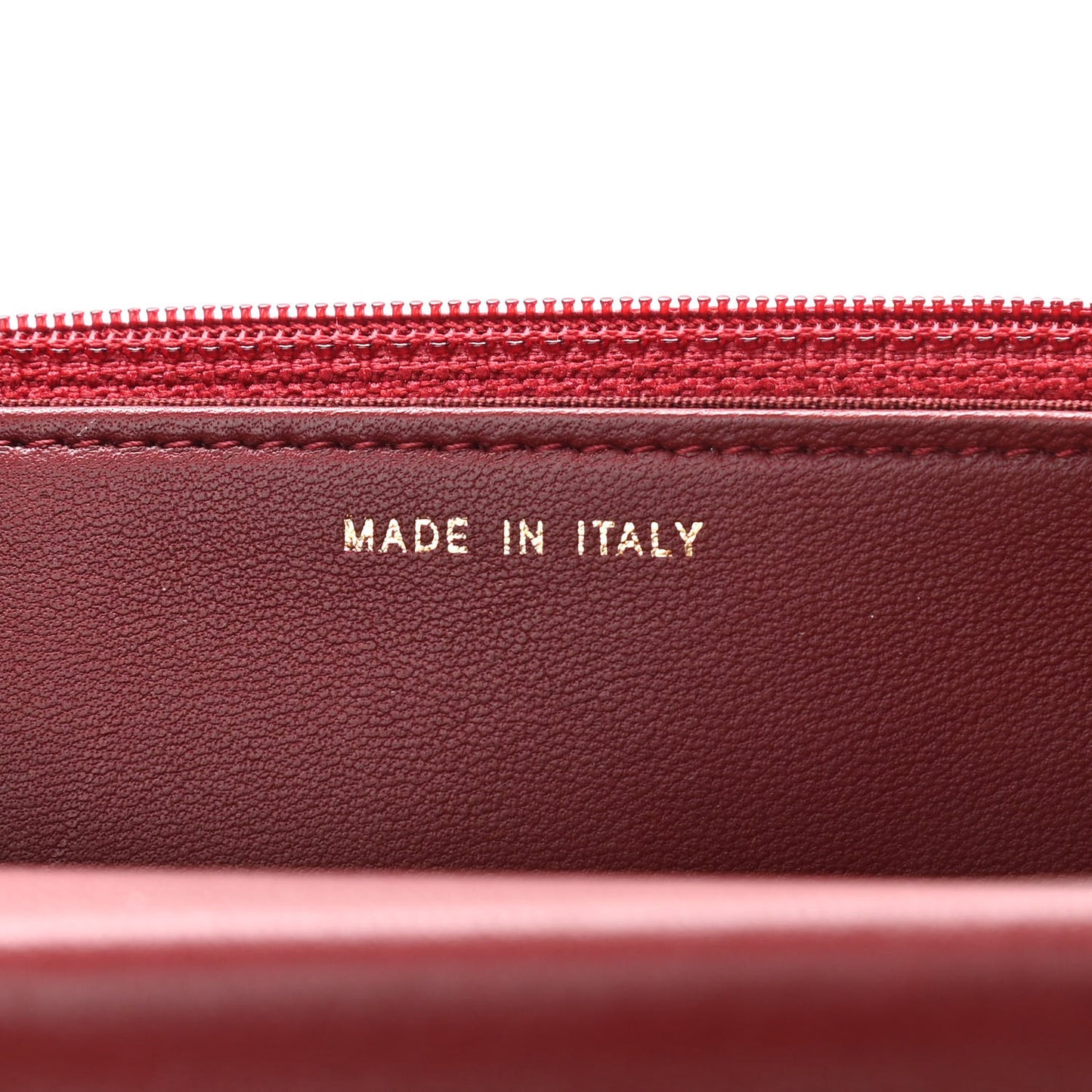 Lambskin Quilted Boy Wallet On Chain WOC Dark Red