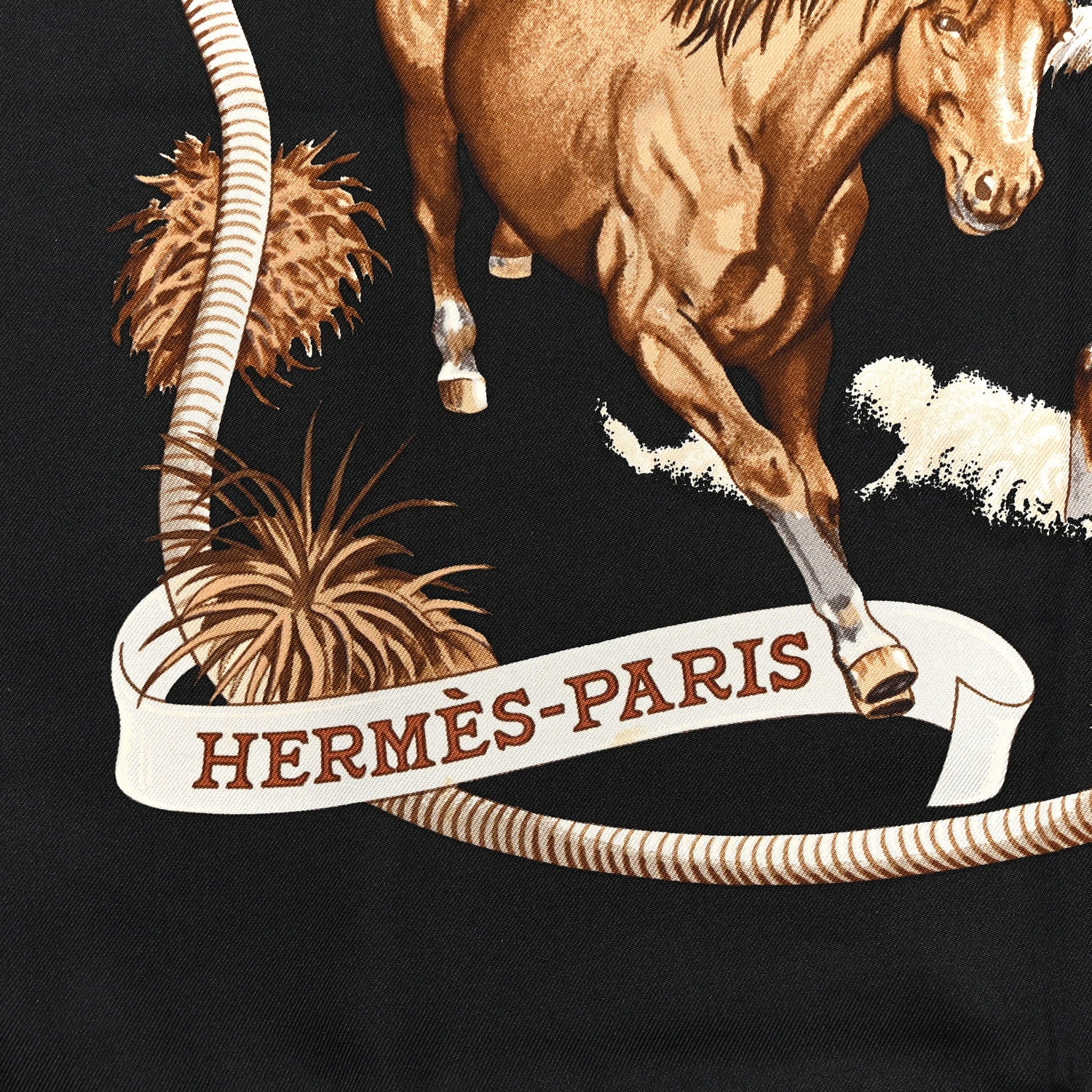 Hermes Silk Les Mustangs Scarf 90 2 of 5