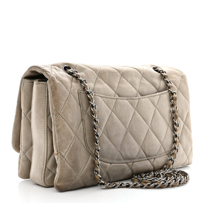 Chanel Lambskin Quilted Jumbo Chanel 3 Flap Light Grey 3 of 22