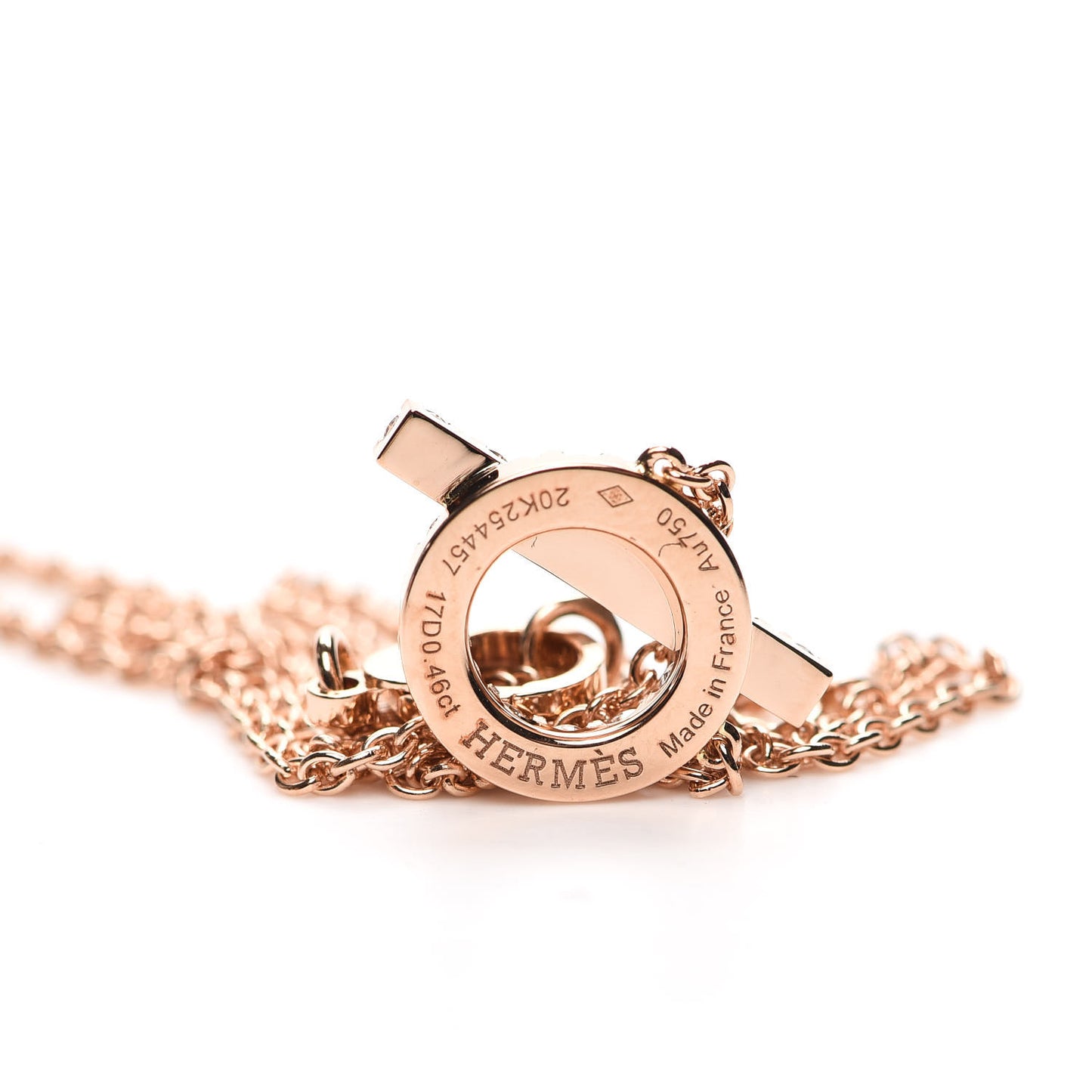 18K Rose Gold Diamond Finesse Pendant Necklace