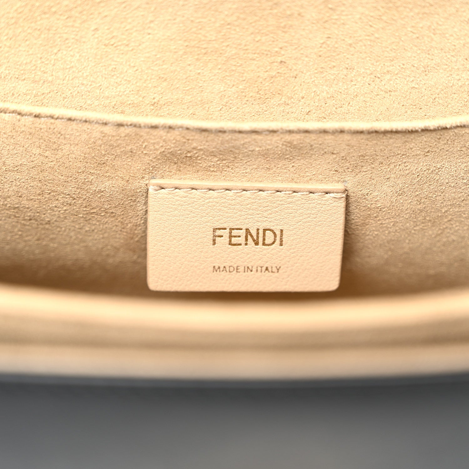 Fendi Vitello Liberty Bi-Color FF 1974 Embossed Chain Strap Kan U Shoulder Bag Black Maya 6 of 11