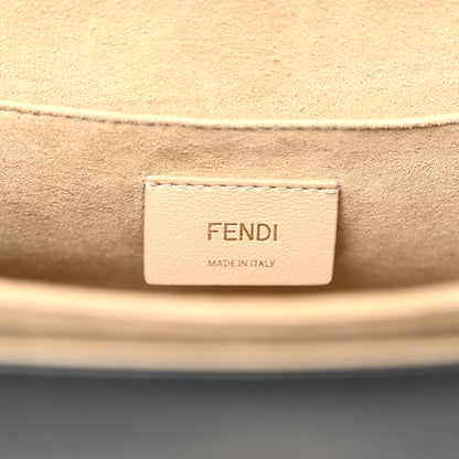 Fendi Vitello Liberty Bi-Color FF 1974 Embossed Chain Strap Kan U Shoulder Bag Black Maya 6 of 11
