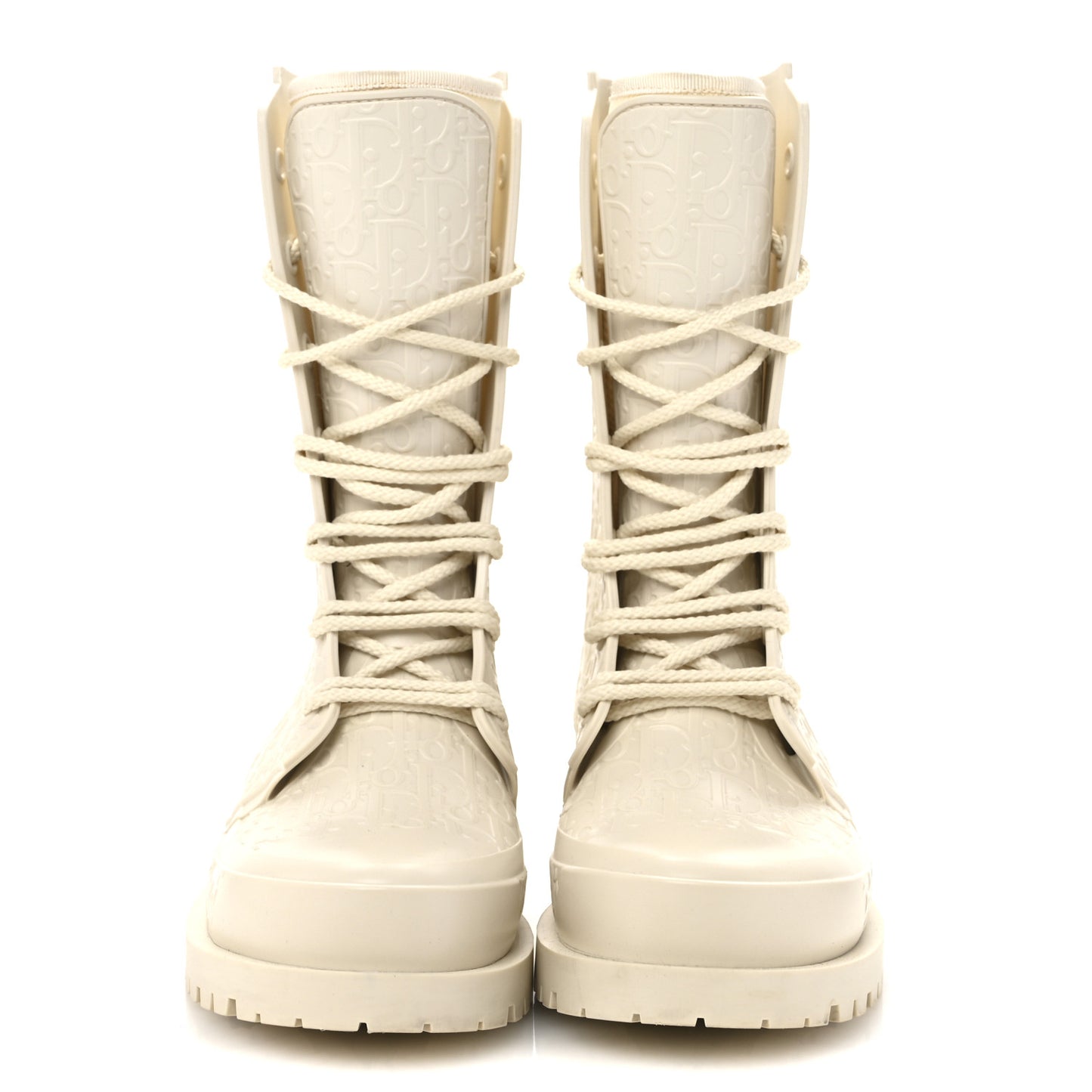 Oblique Rubber Diorcamp Boots 38 Off White