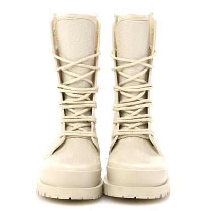 Christian Dior Oblique Rubber Diorcamp Boots 38 Off White 3 of 11