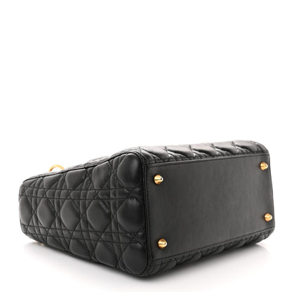 Christian Dior Lambskin Cannage Medium Lady Dior Black 4 of 10