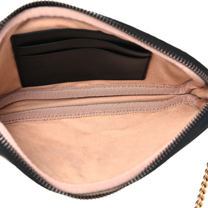 Gucci Calfskin Matelasse Mini GG Marmont Chain Crossbody Bag Black 5 of 9