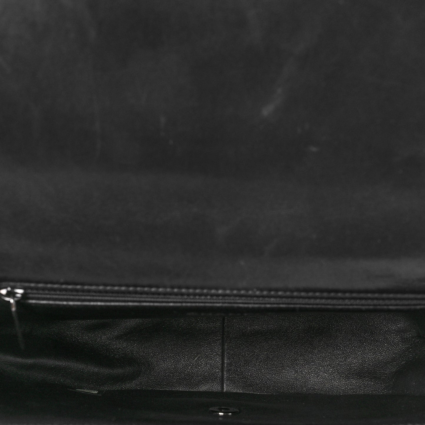 Lambskin Quilted Large Classic Twist Crescent Flap Black Burgundy