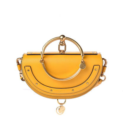 Chloe Calfskin Small Nile Bracelet Minaudiere Bag Dark Ochre 1 of 14