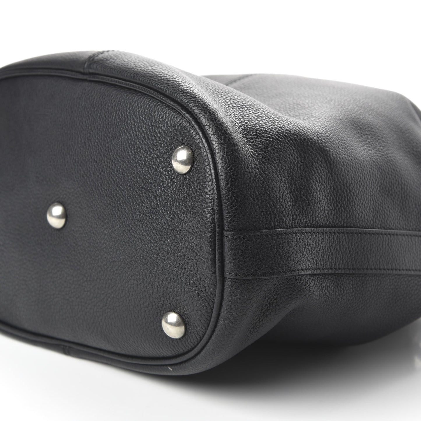Calfskin Padlock Skull Bucket Bag Black
