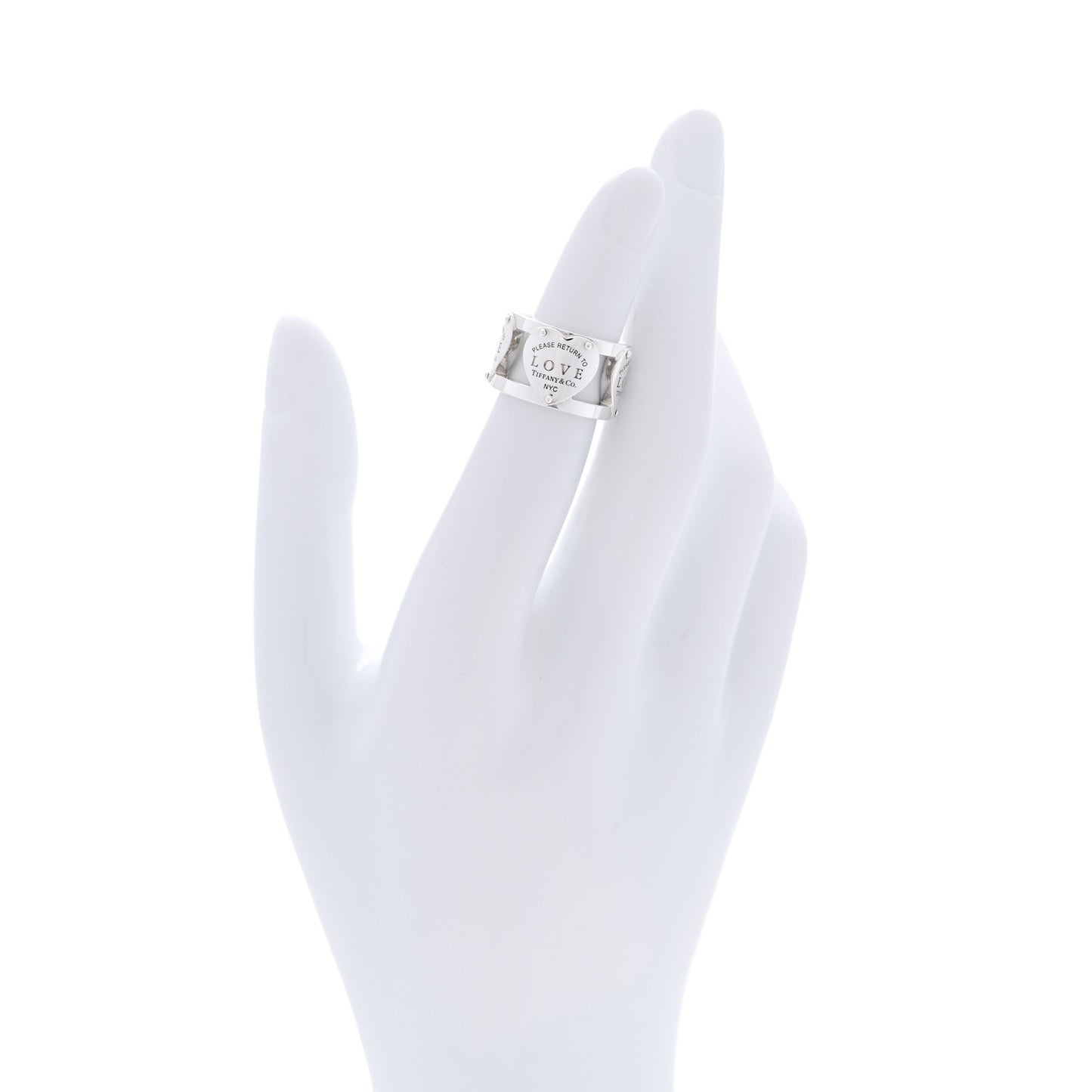 Sterling Silver Return to Tiffany Heart Wide Band Ring 47 4