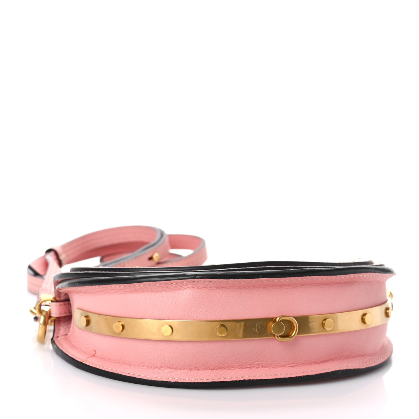 Calfskin Small Nile Bracelet Minaudiere Bag Washed Pink