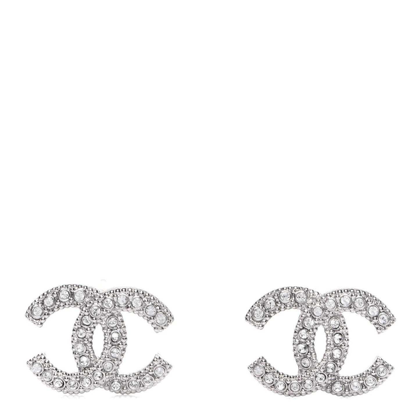 Crystal Mini Timeless CC Earrings Silver