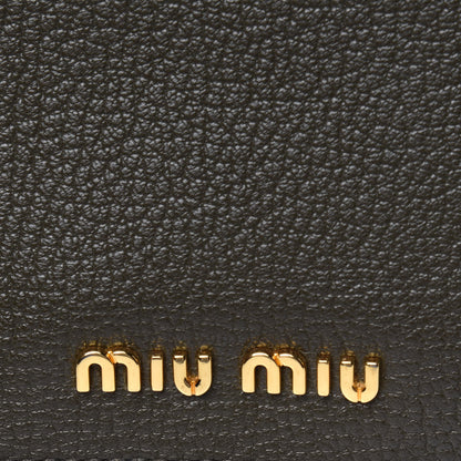 Miu Miu Goatskin Bandoliera Madras Shoulder Bag Dark Green 16 of 16