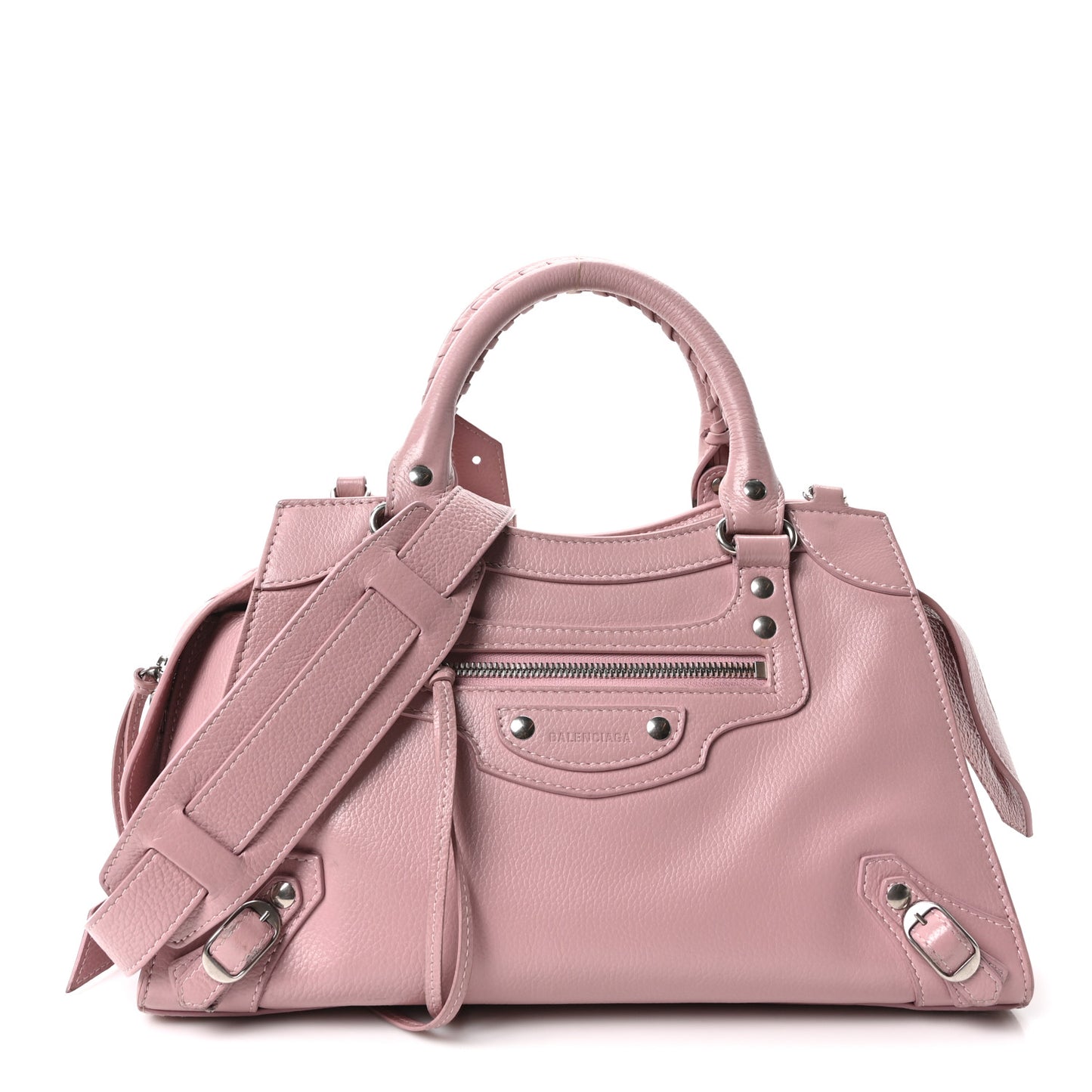 Grained Calfskin Neo Classic Silver Hardware S City Powder Pink
