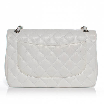 Chanel Caviar Jumbo Double Flap White 8 of 12