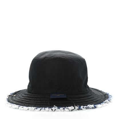 Louis Vuitton Monogram Denim Fringe Bob Bucket Hat M Blue 15 of 18