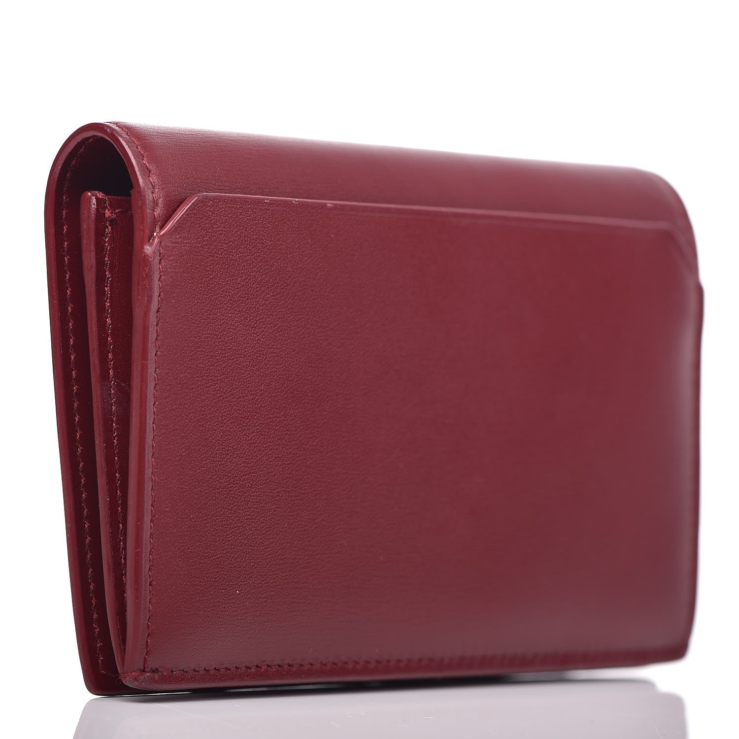 Saint Laurent Calfskin Fragments Flap Wallet Dark Red 3 of 9